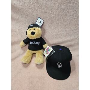 Vintage NWT CO Rockies MLB New Era 5950 Diamond Collection Hat Size 7 3/8 & Bear